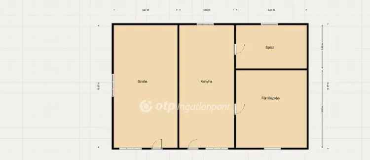 Püspökladány - 61m2 családi ház 510m2 telken eladó