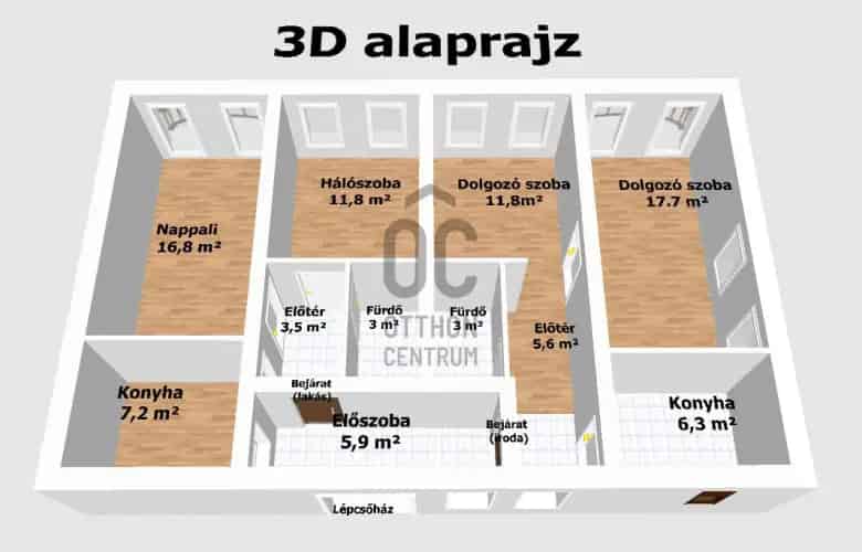 Egri társasházi lakás eladó 93 nm 24 nm tárolóval