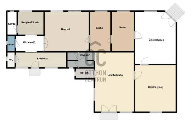 168m2-es családi ház eladó üzlethelyiséggel