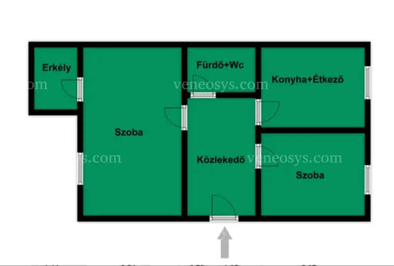 Sajószentpéteren a Petőfi Sándor utcában egy FELÚJÍTOTT, 2 szobás 2. emeleti lakás ELADÓ!