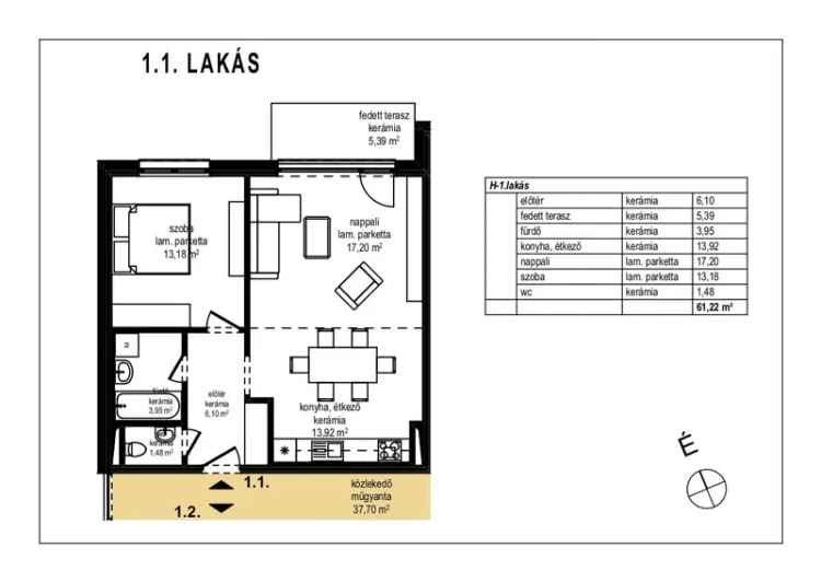 Komárom 2 szobás lakás eladó - új építésű társasház