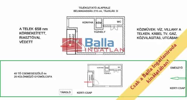 Kerepesi faház eladó 658 nm-es telken gyümölcsfákkal