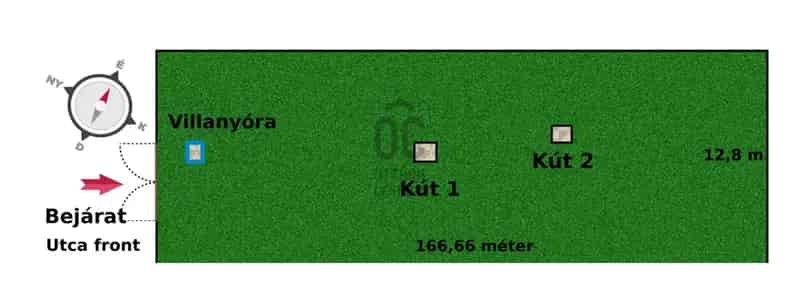 Tahitótfalu 2133 nm-es zártkerti telek eladó