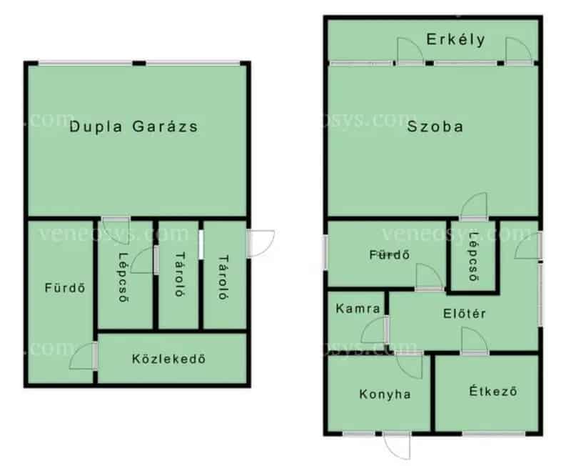 Miskolctapolca elit részén, Katona József utcában 8 szobás 300 m² eltolt szintes családi ház ELADÓ!