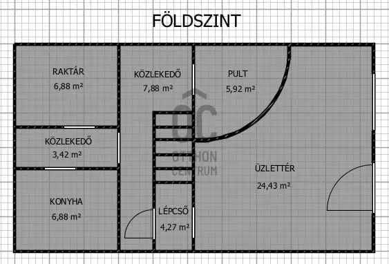 64 nm-es üzlethelyiség eladó Budapest belvárosában