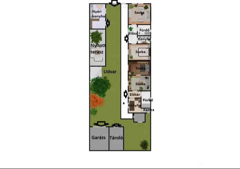 Eladó 2 lakásos családi ház ( 58 m2 + 58 m2) Esztergom belvárosában