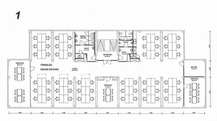 Miskolc központ iroda kiadó földszint emelet 644m2 csarnok