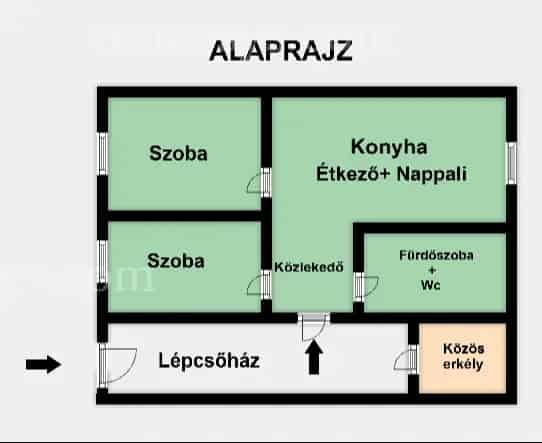 ELADÓ Sajószentpéteren, a Tárna utcában egy KORÁBBAN FELÚJÍTOTT, 2 SZOBÁS, 1. Emeleti Lakás!