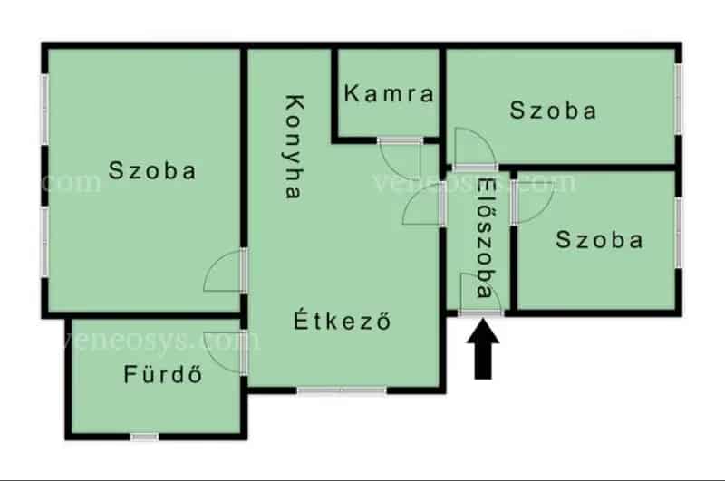 ELADÓ Szuhakálló mellékutcájában egy jó állapotú 83 m², tégla építésű 3 szobás nagy étkező konyhás családi ház!