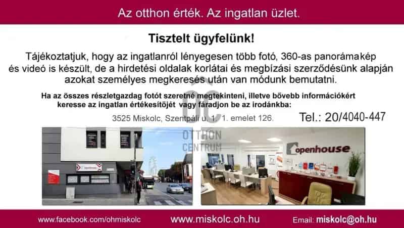 Miskolci eladó telek, OHT168956