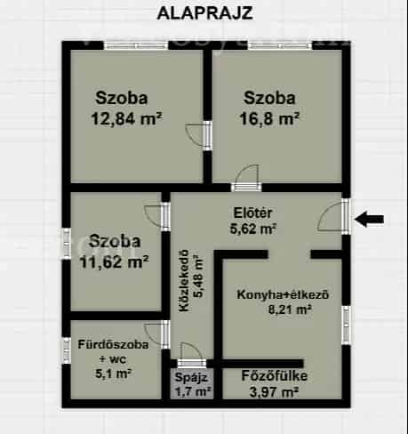Csendes környezetben, jó adottságokkal rendelkező 3 szobás ikerház eladó Sajószentpéteren!