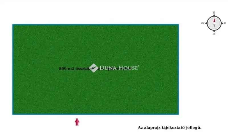 809 m2-es telek Ercsiben eladó - LK1 övezet - 30% beépíthetőség