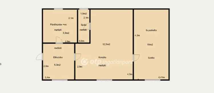 Kaba belvárosában 709m2-es telek 2 épülettel eladó