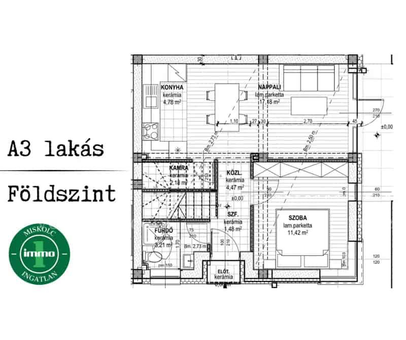 PANORÁMA LAKÓPARK - Miskolc város csendes, zöldövezeti részén új építésű lakóparkban ELADÓ 65 m² lakás! (A3)