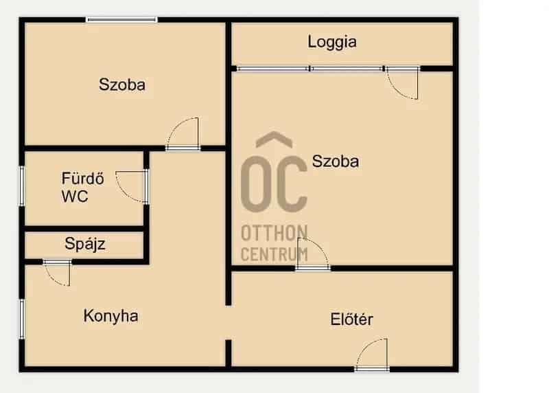 Kecskemét Belváros 2 szobás erkélyes lakás eladó
