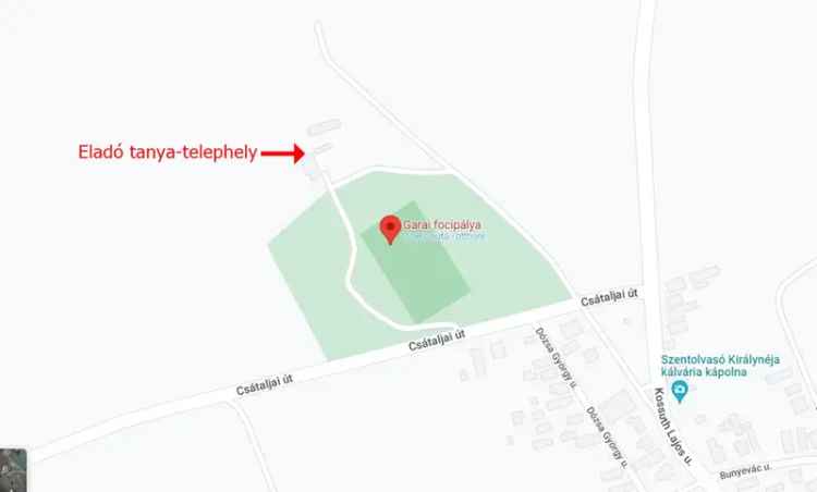 Falusi tanya eladó 4440nm telekkel és gazdasági épületekkel