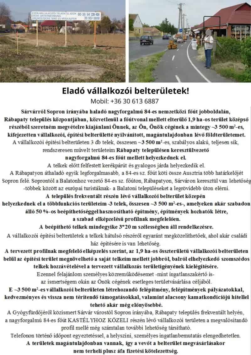 Telek Eladó , Dunántúl