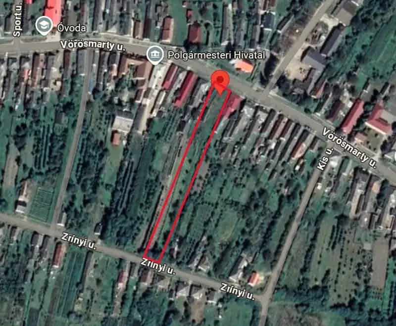 Milotai belterületi telek eladó 3541 m2 7 részre osztható