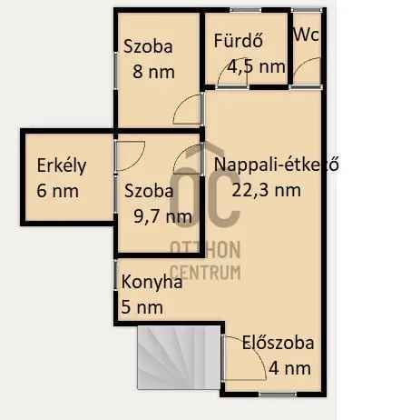 Tápiószelei 55 nm-es 2 szobás lakás eladó - CSOK - garázs