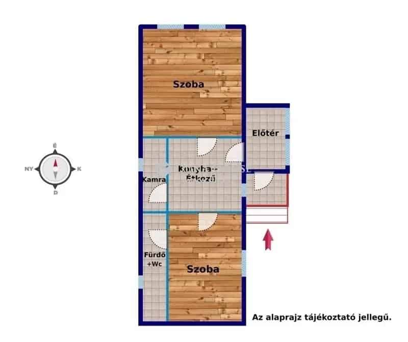 Szelestei kétszobás ház eladó nagy telekkel