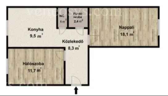 KIADÓ 2 szobás lakás Miskolc - Középszer utcában!