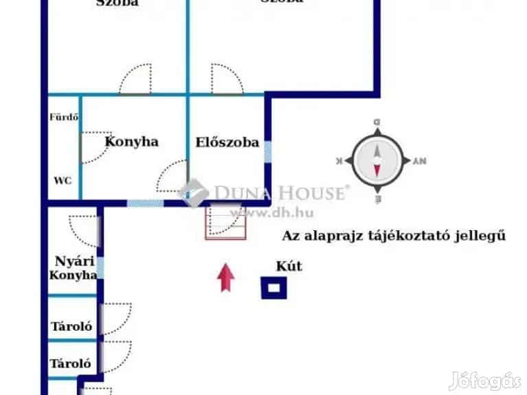 Eladó 50 nm-es ház Pécsen 2 szobával