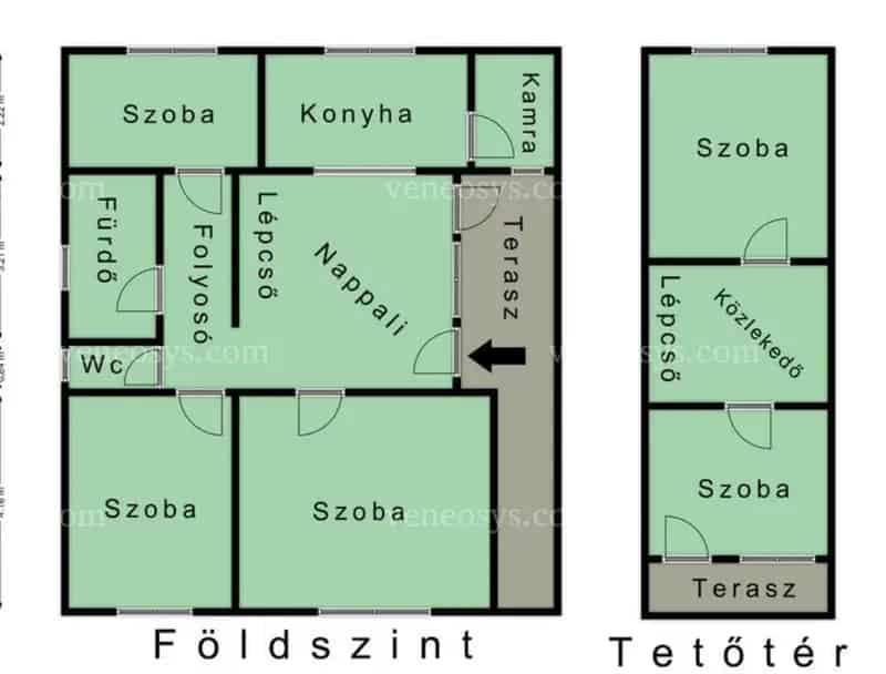 Ragály egyik mellékutcájában egy 118 m² 5 szobás családi ház ELADÓ!