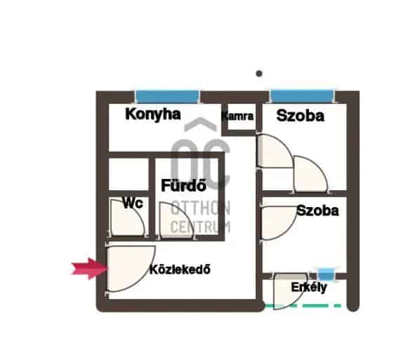 Jászberényi eladó panel lakás 2 szoba erkéllyel
