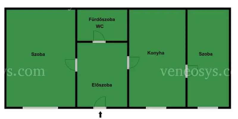 MISKOLC HARMAT UTCAI 60 m²-es 2 szobás családi ház ELADÓ!