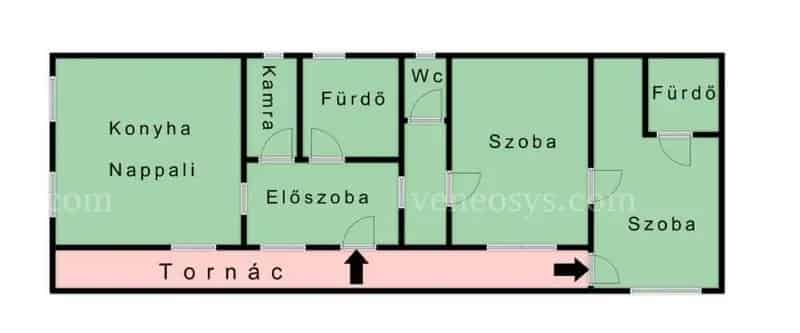 Telkibánya központi részén egy 92 m²,  2 szobás + konyha/étkező-nappalis családi ház ELADÓ !