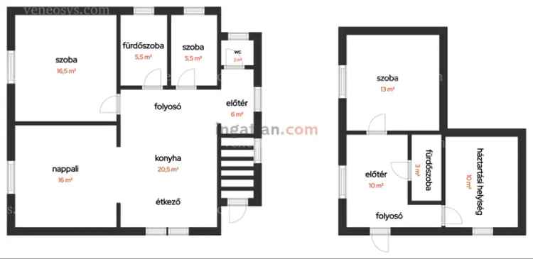 SOMOSKŐÚJFALUBAN ELADÓ EGY 108 M2-ES KÉT SZINTES CSALÁDI HÁZ KEDVELT MELLÉKUTCÁBAN