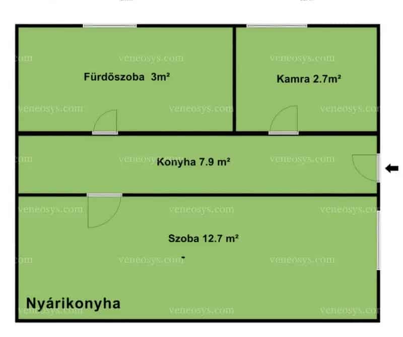 Mezőcsát belterületén – nyugalom, tágas udvar, külön nyári konyha!