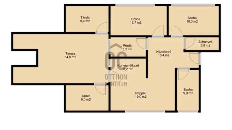 Budapest XVIII kerületi eladó penthouse lakás nagy terasszal