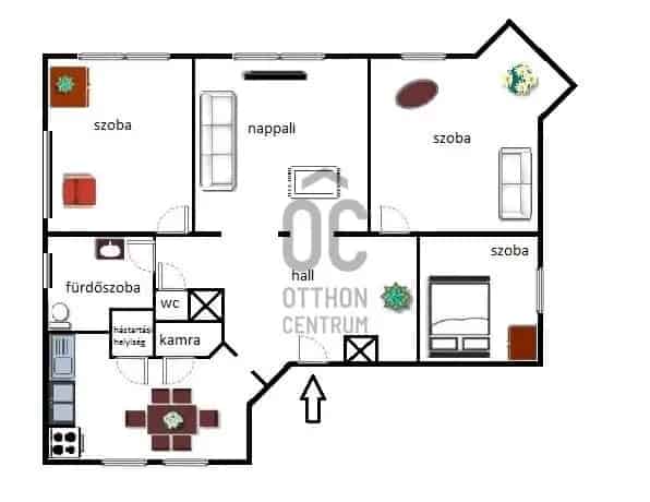 132m2-es Felújított Belvárosi Lakás Eladó - Nappali + 3 Szoba
