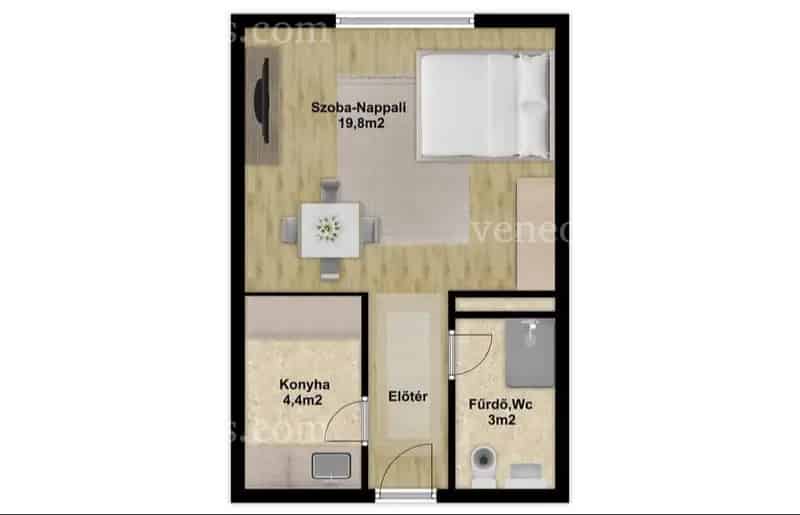 ELADÓ SZEKSZÁRD, Csatár városrészen, 28 m2-es, felújítandó garzonlakás, domboldali kilátással