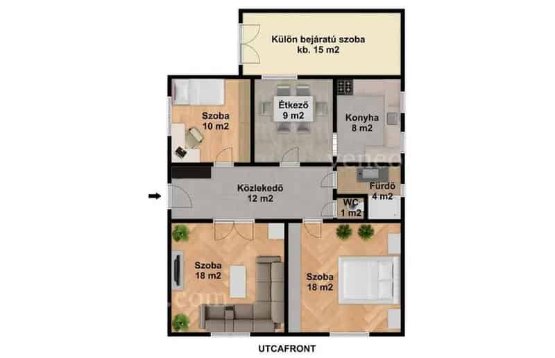 Tolnán jó elrendezésű, 3 szobás családi ház garázzsal ELADÓ.