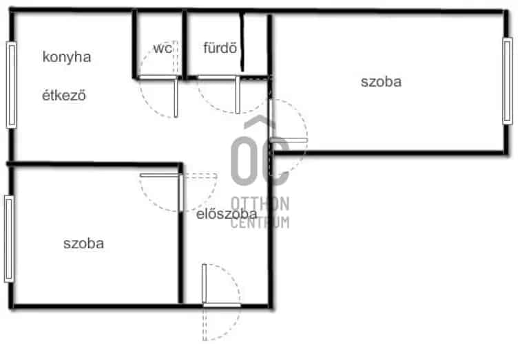 Ózdi eladó panel lakás - 2 szoba, 51 nm, felújítandó