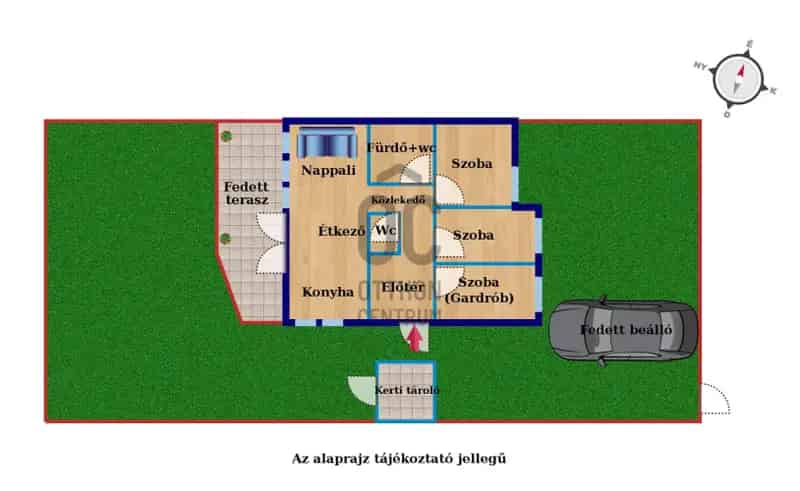 Sárvári eladó ikerház 80 nm 3 szoba klíma terasz