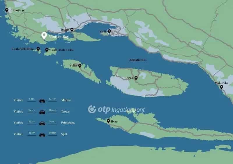 Vinišće prémium villák - Tengerre néző luxus