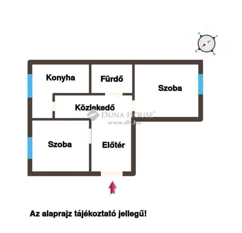 48 nm-es 2 szobás lakás Veszprémben eladó