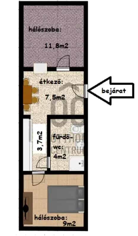 Felujítandó ház Kisfaludon két generációnak 1062 m2 telken