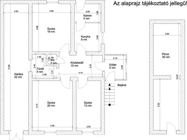 Törökbálinti családi ház eladó nagy telekkel