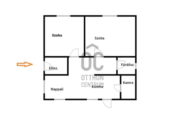 Debrecen Bánk eladó családi ház 69nm nappali + 2 szoba