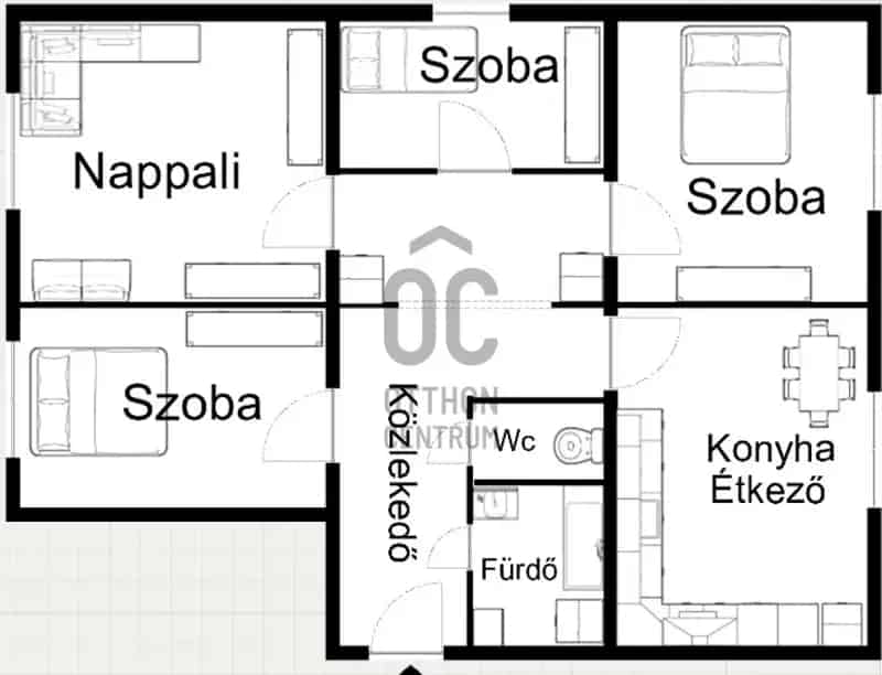 Debrecen TESCO közelében 79m2 4 szobás lakás eladó