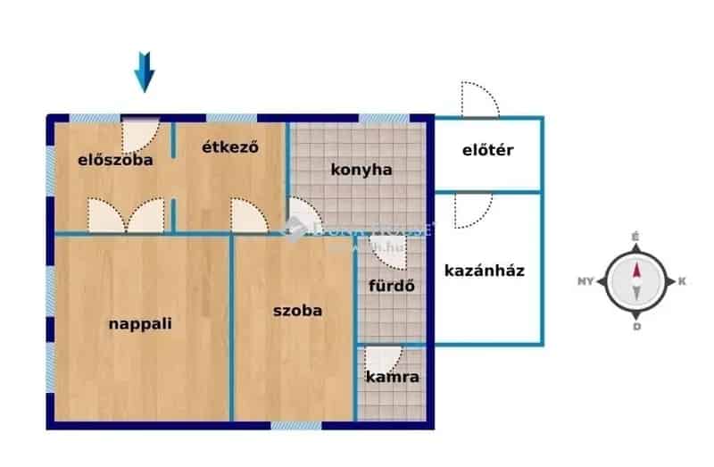 Kecskemét Szolnokihegy 2 szobás felújítandó ház 853nm-es telken