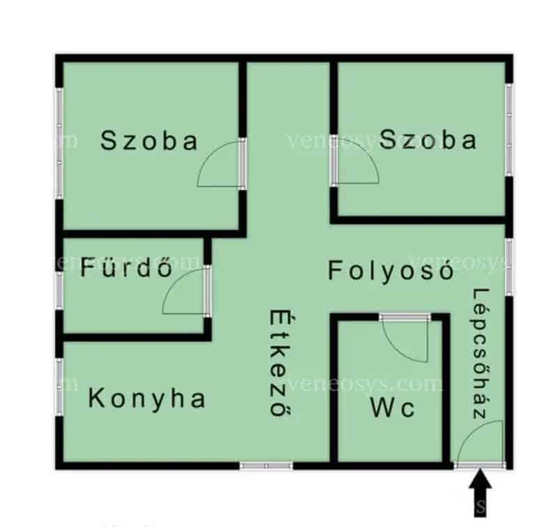 ELADÓ Sajószentpéteren a Péch Antal utcában egy 63 m², 2 szobás TELJESKÖRŰEN FELÚJÍTOTT lakás!
