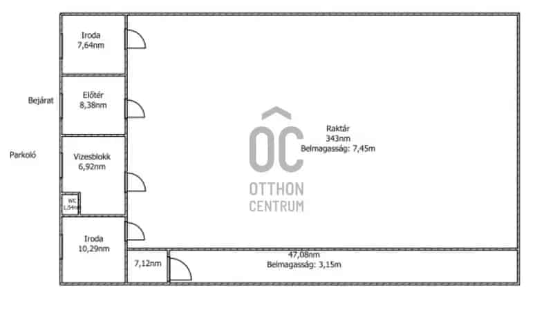 Tatai kiadó kereskedelmi ingatlan, UZ016944