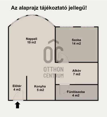 Budapest VIII kerulet 50 m2 2 szoba elado lakás