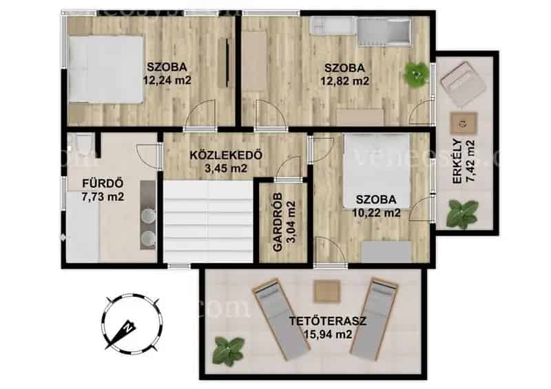 ELADÓ PAKSON br. 115 m2-es, újépítésű lakás a WHITE HILL lakóparkban.