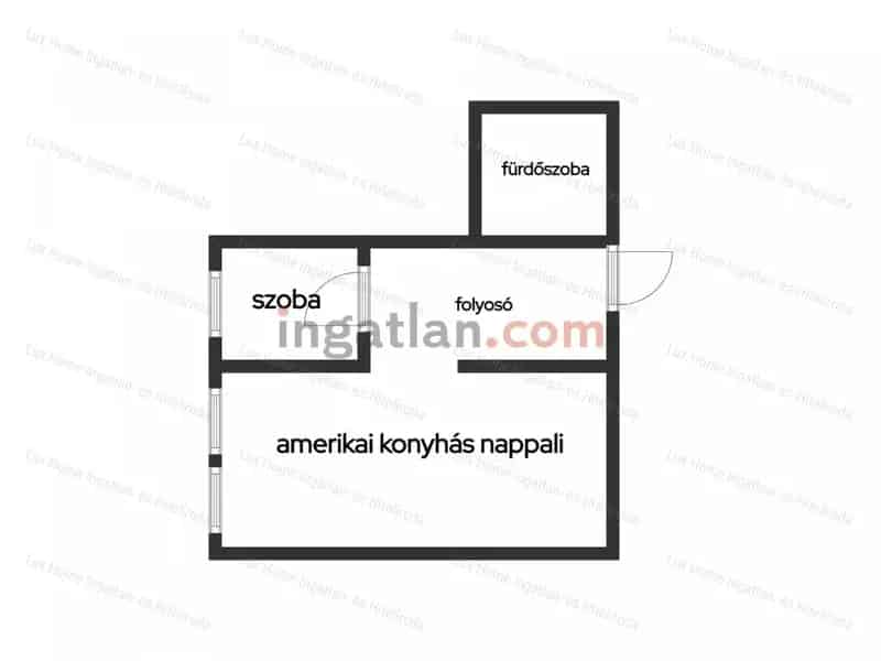 Tatabánya 33 nm-es 1 1 félszobás tégla lakás eladó